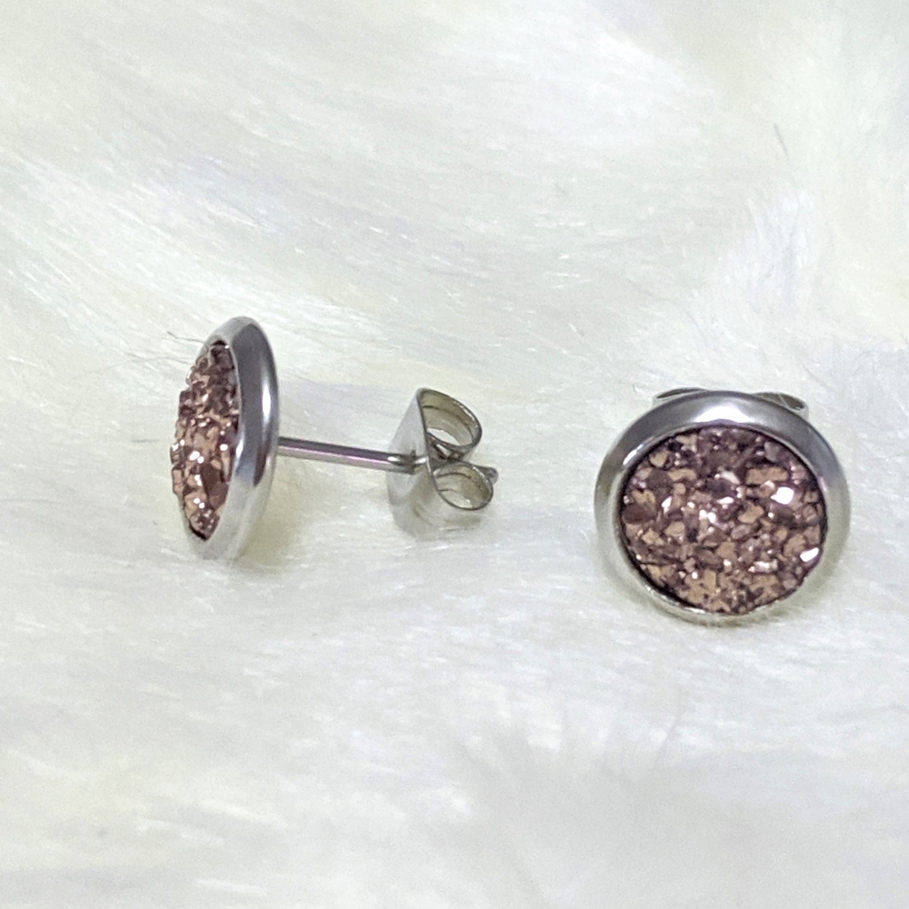 Mauve Pavé Earrings - New